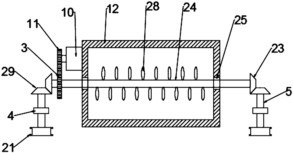 Granular drug pulverizing and mixing device for pharmacy