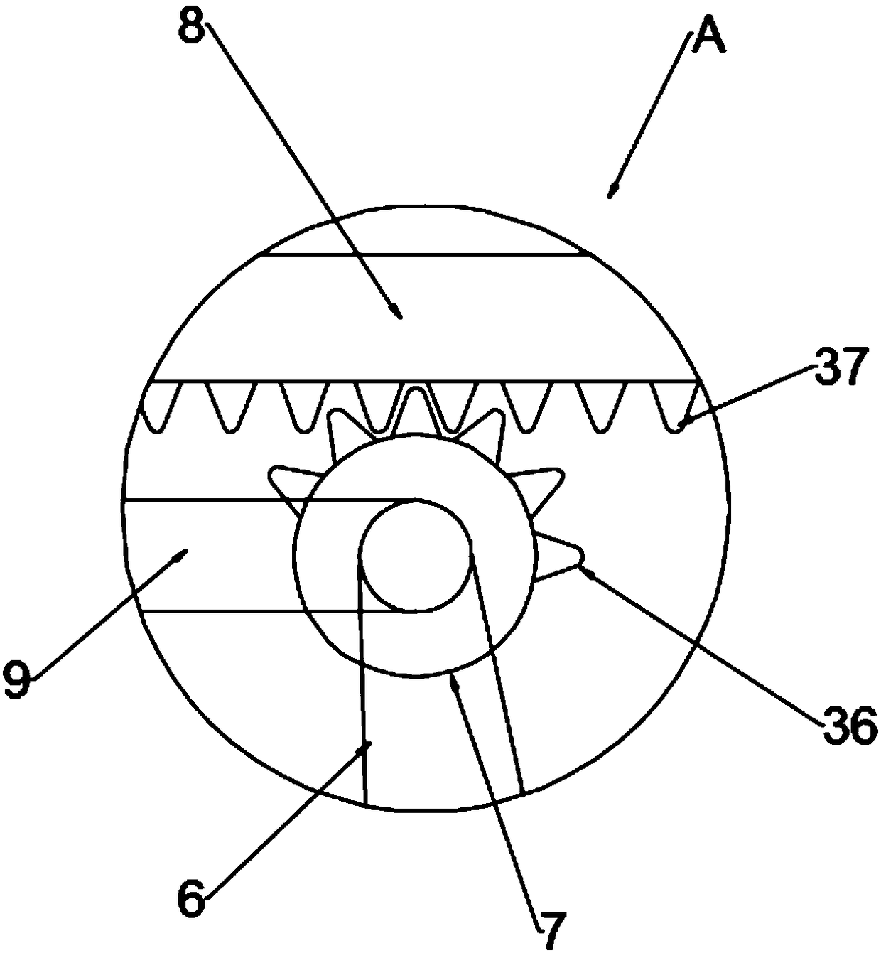 Granular drug pulverizing and mixing device for pharmacy