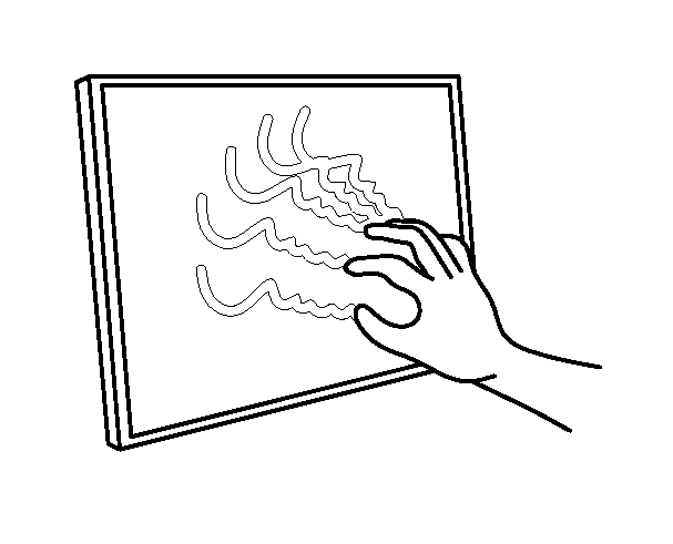 Multi-touch sensing through frustrated total internal reflection