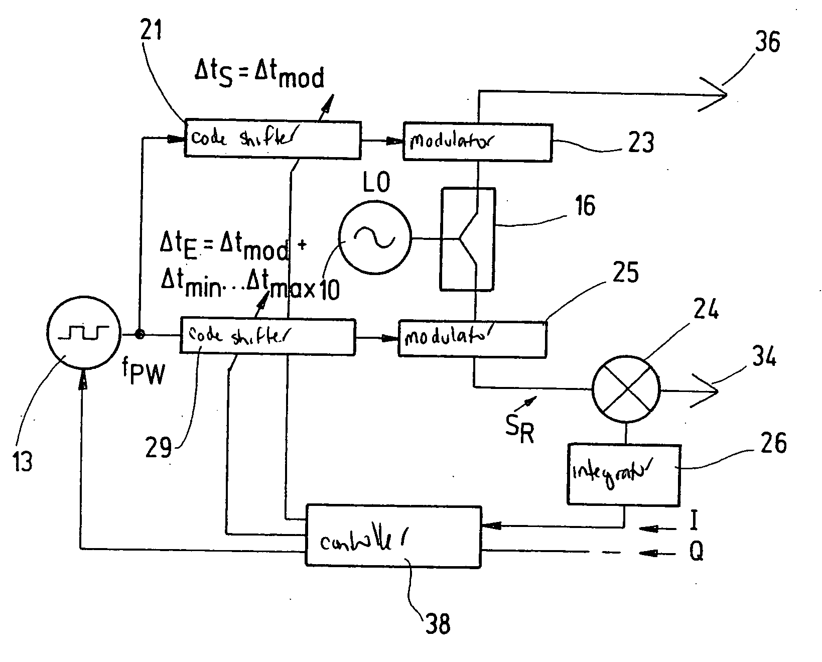 Radar device and method for suppressing interference in a radar device