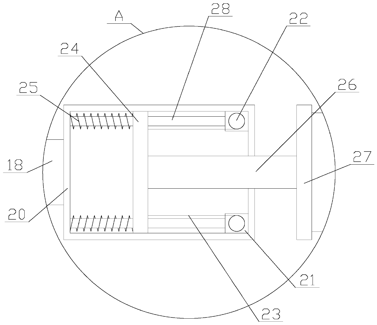 Efficient floor machining paint spraying device with anti-caking function