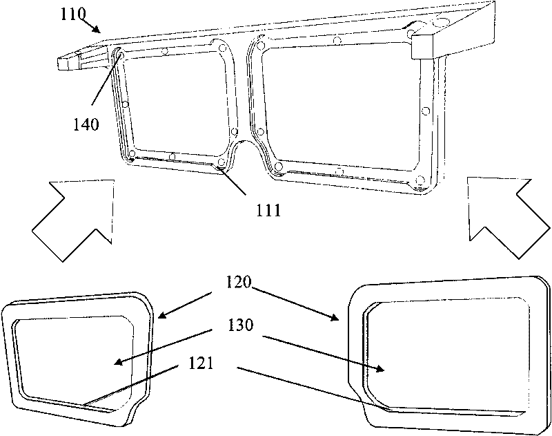 Spectacles, telescopic spectacles and stereoscopic vision spectacle frame components