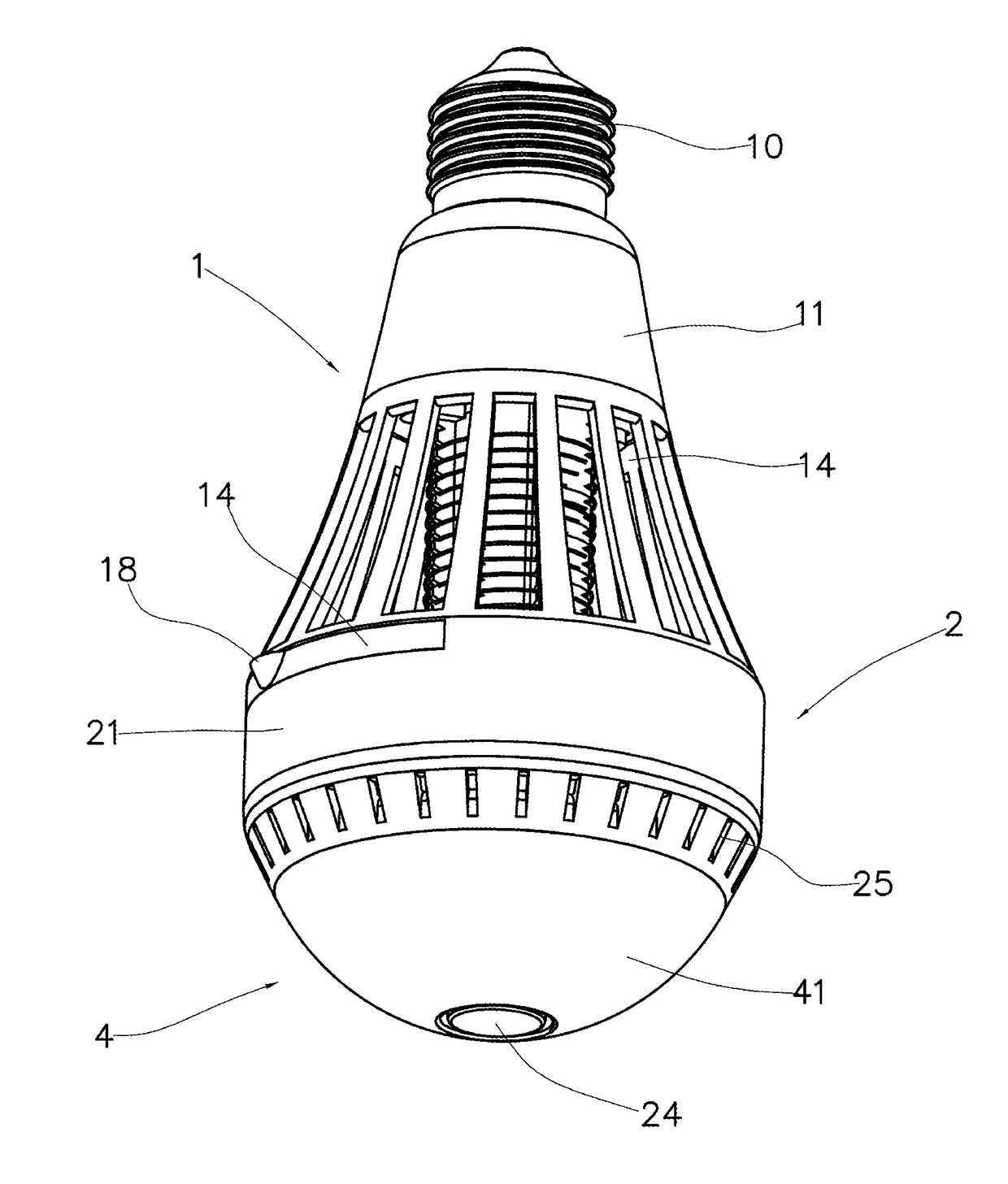 Mosquitocidal lamp with alarm function