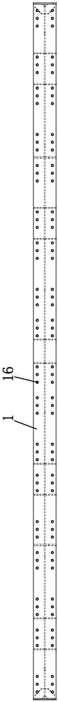 A fish-belly beam component of an internal support system for foundation pit support