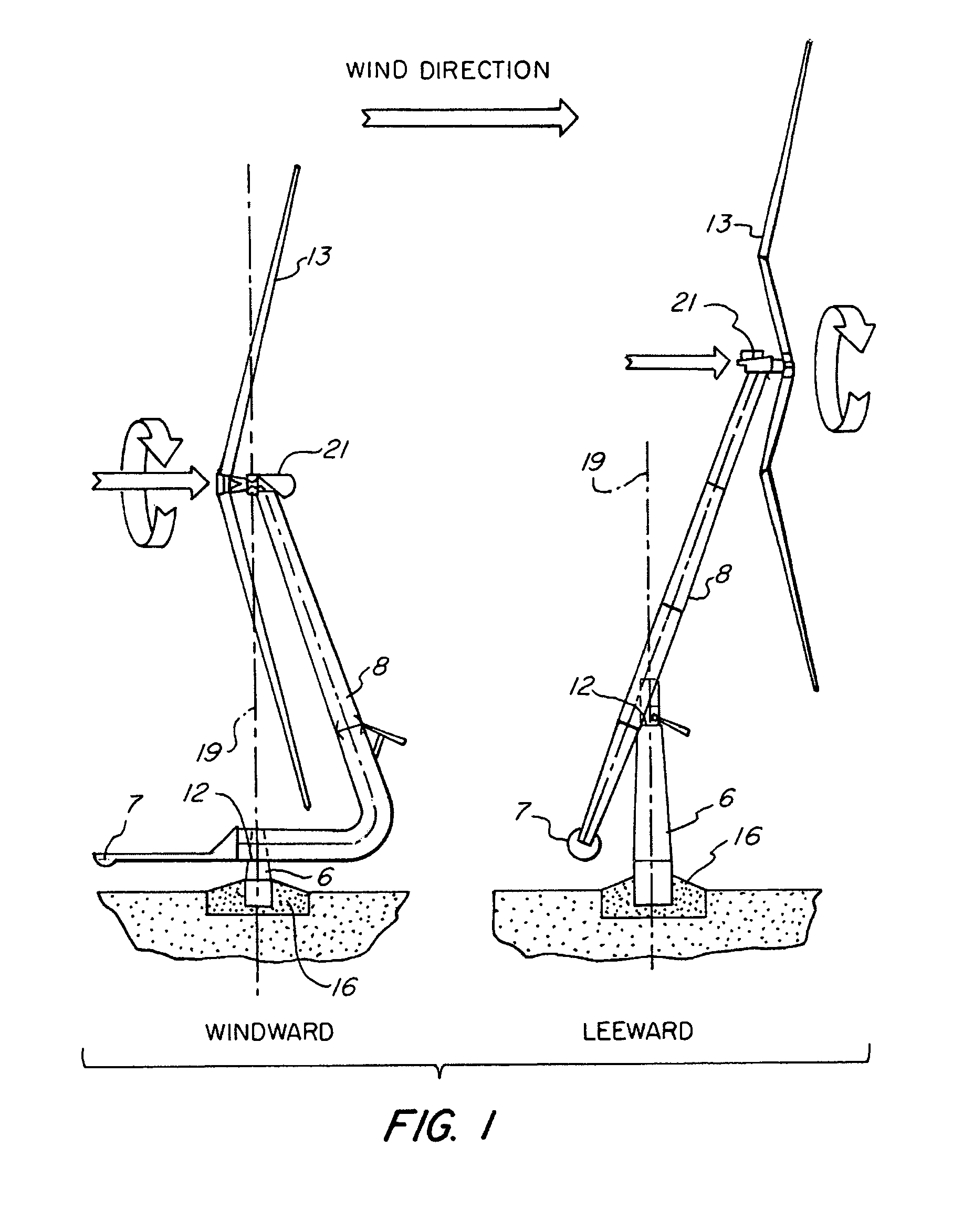 Self-guiding wind turbine