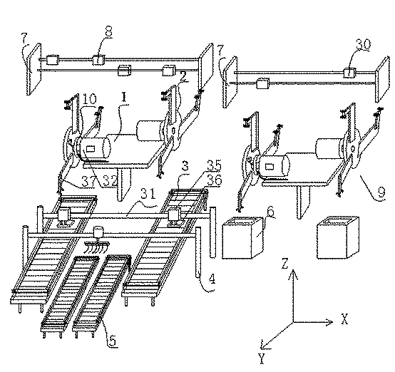 Plastic cement glove automatic picking and counting device on plastic cement glove production line and picking method