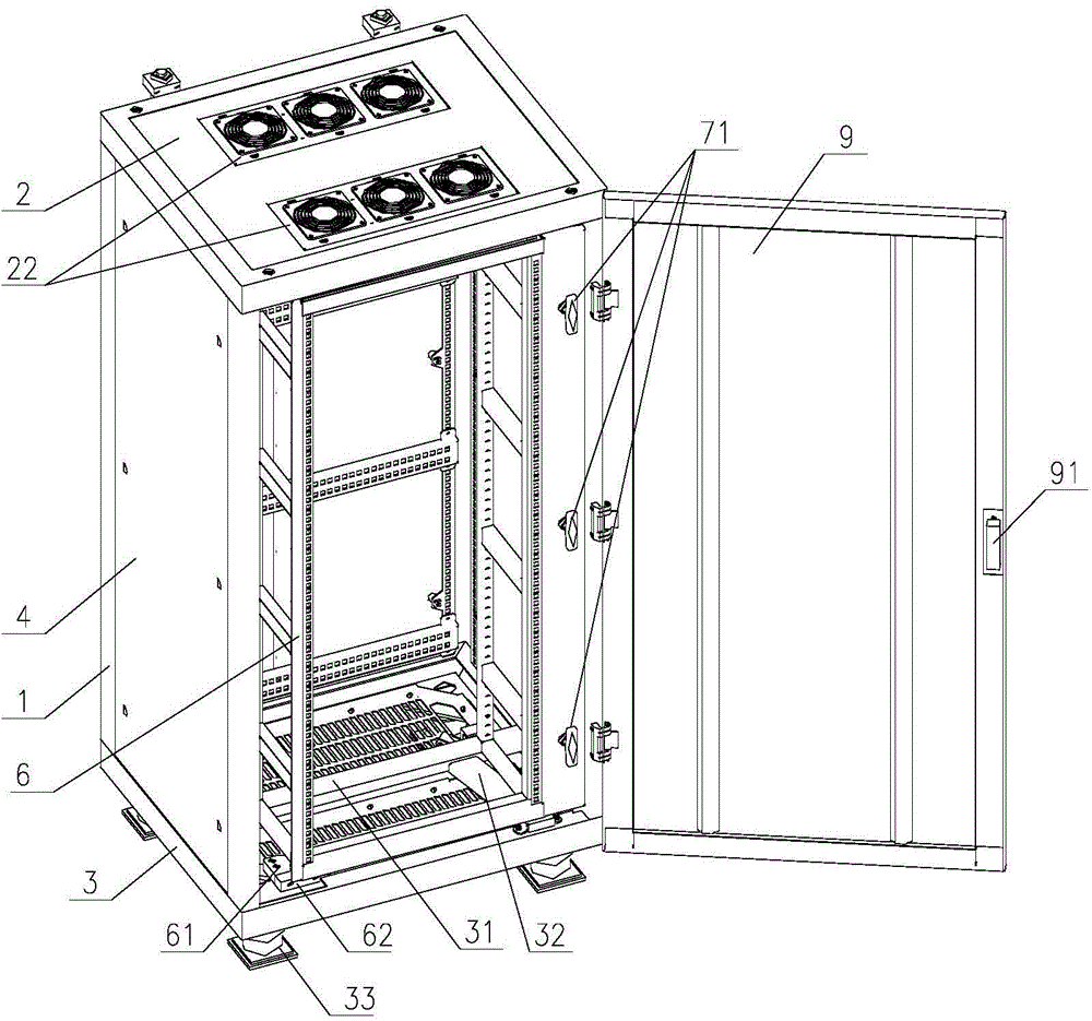 Compact anti-seismic radar electronic device cabinet