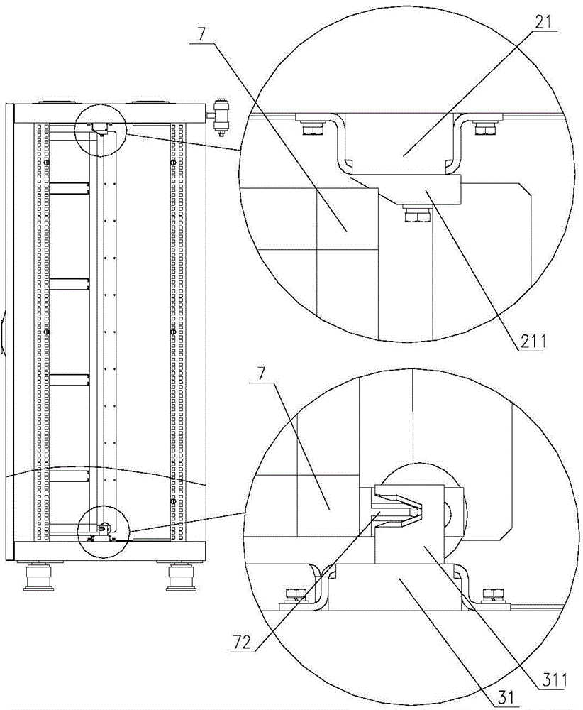 Compact anti-seismic radar electronic device cabinet