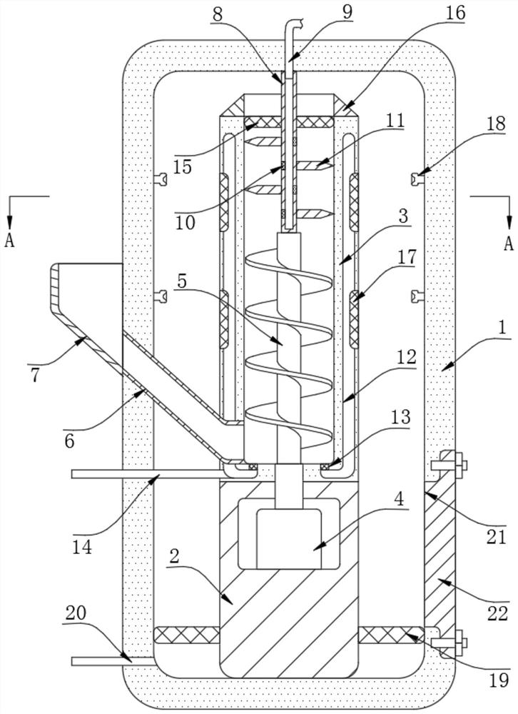 A washing device for soil remediation