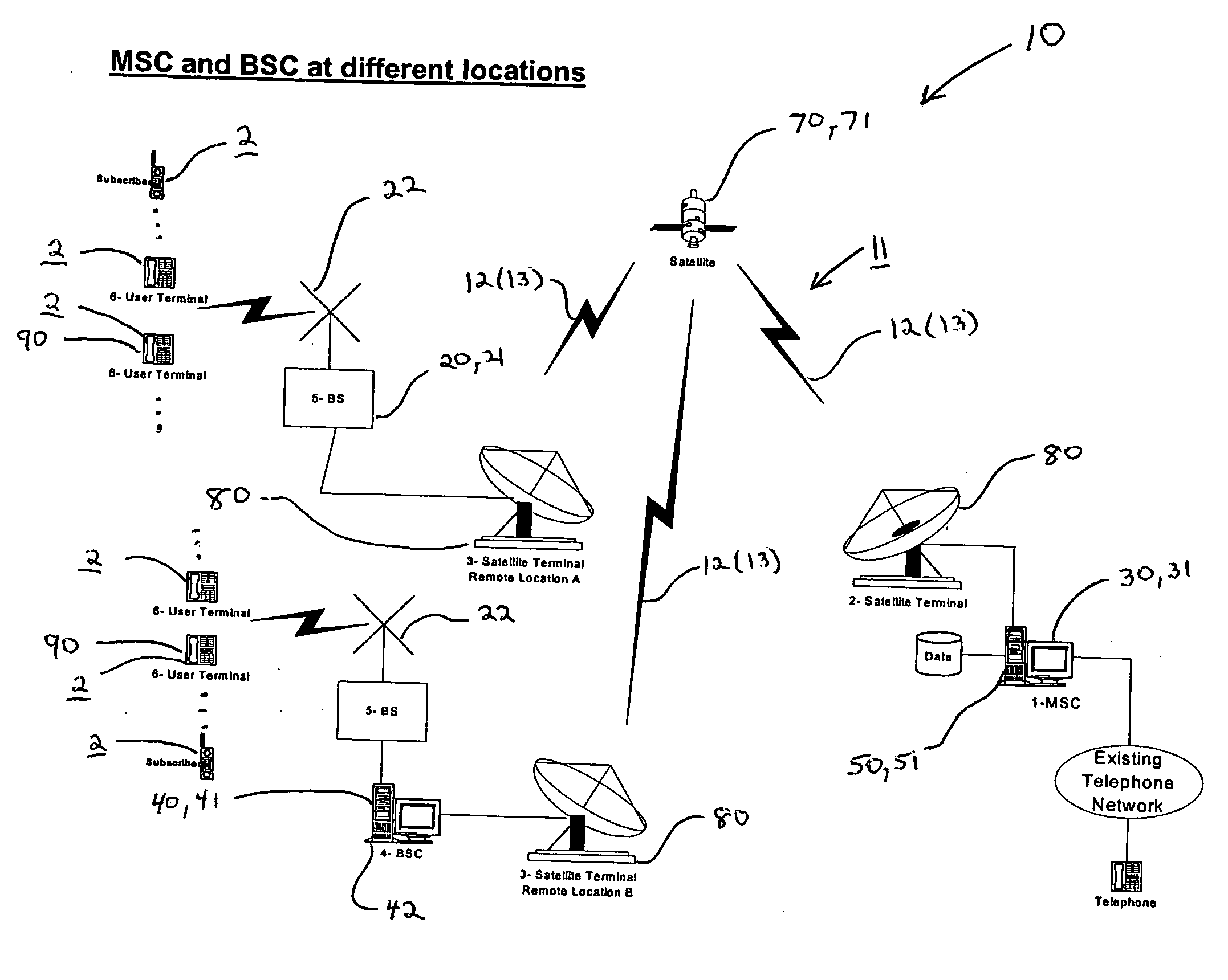 Distributed satellite-based communications network and method of providing interactive communications services using the same