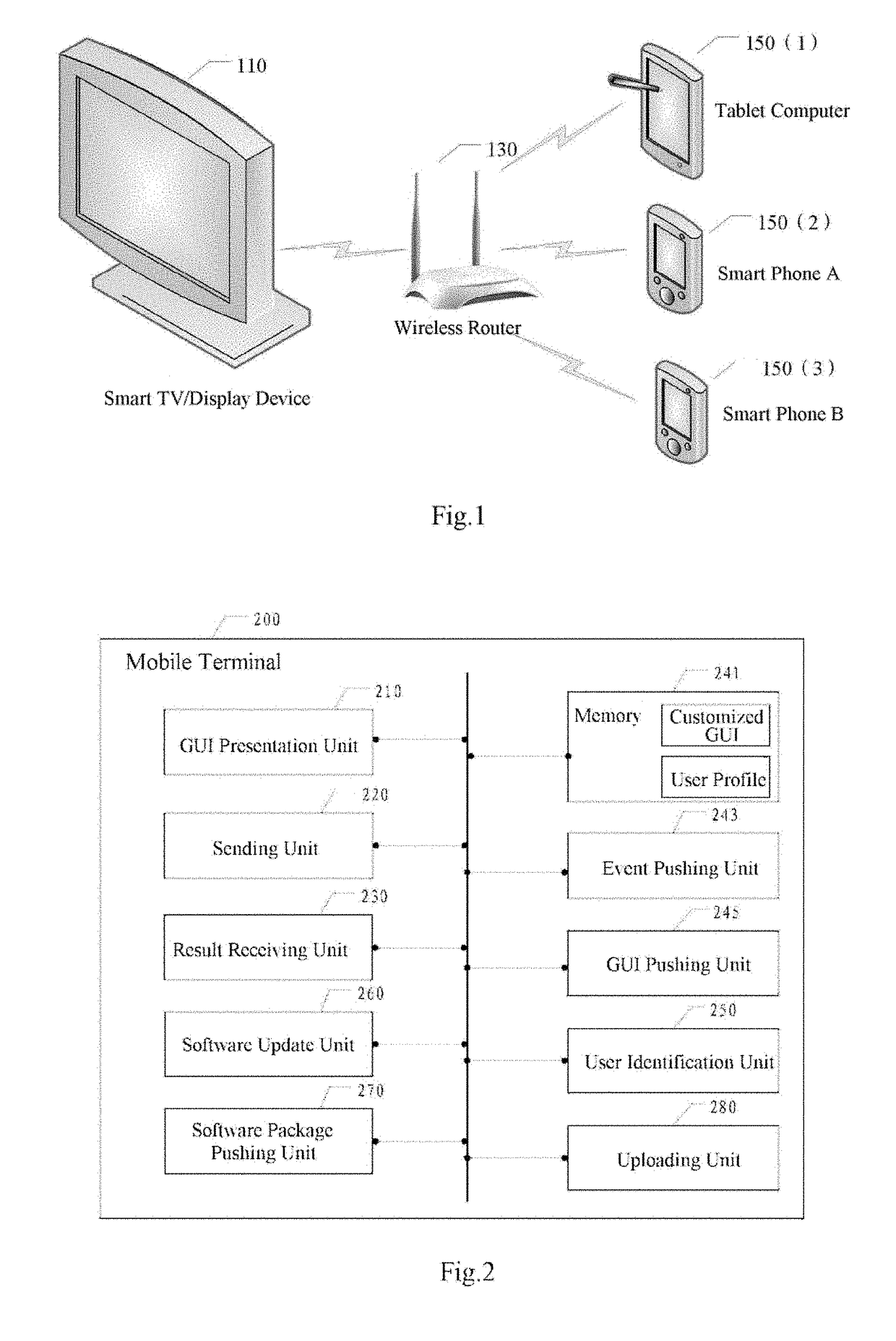 Device, system and method for operating electric appliance by mobile terminal