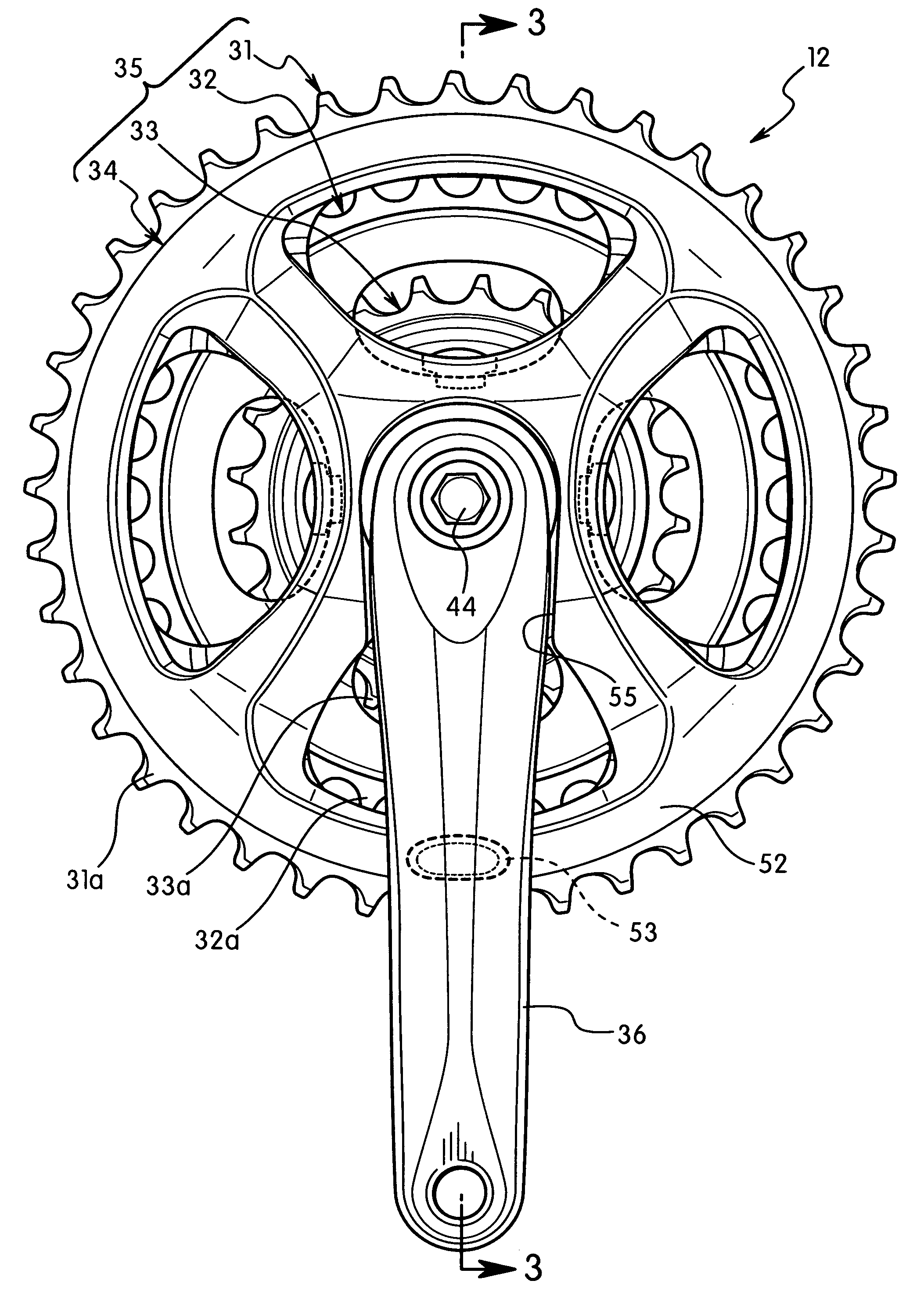 Bicycle chain wheel assembly