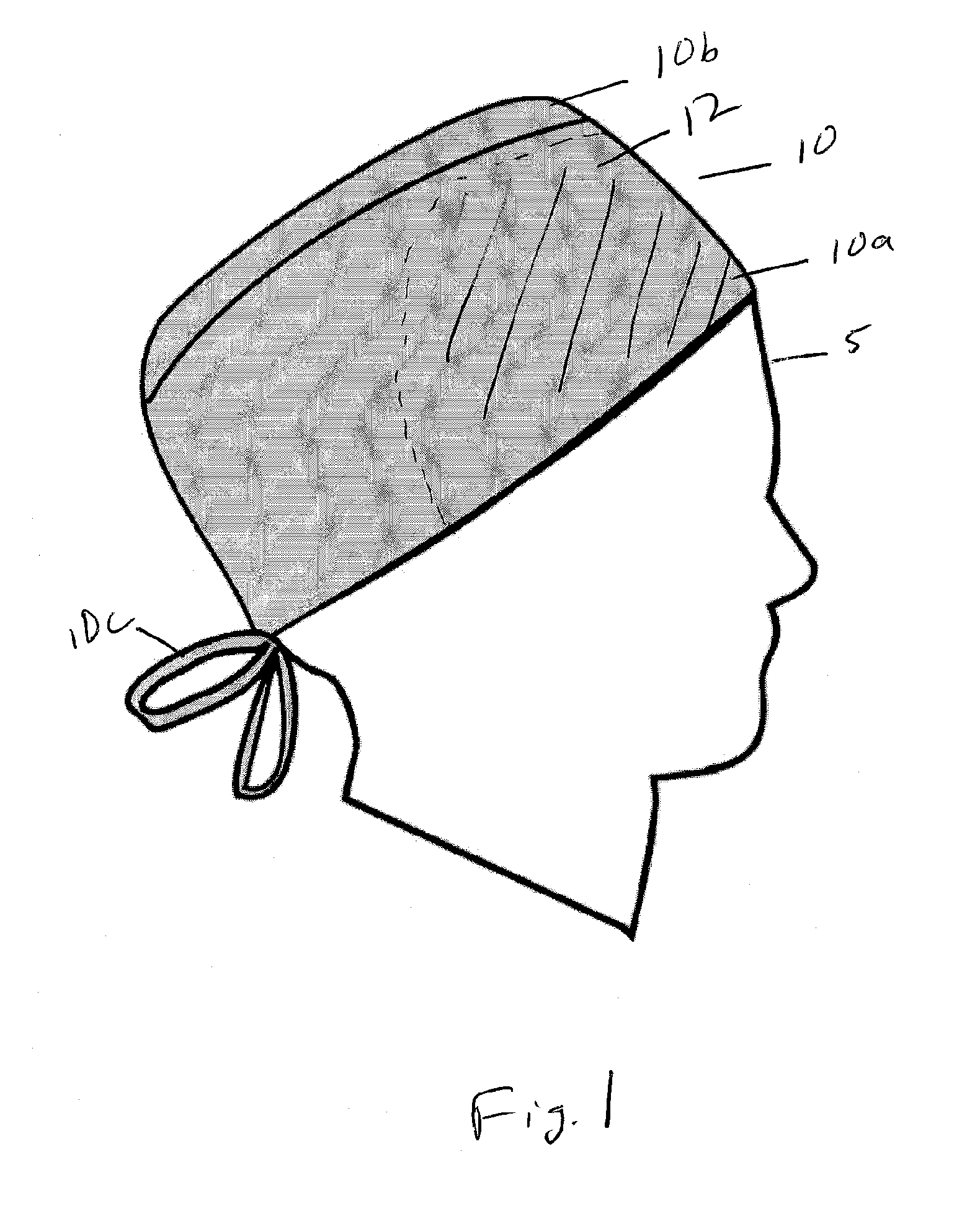 Particle radiation shielding head cover