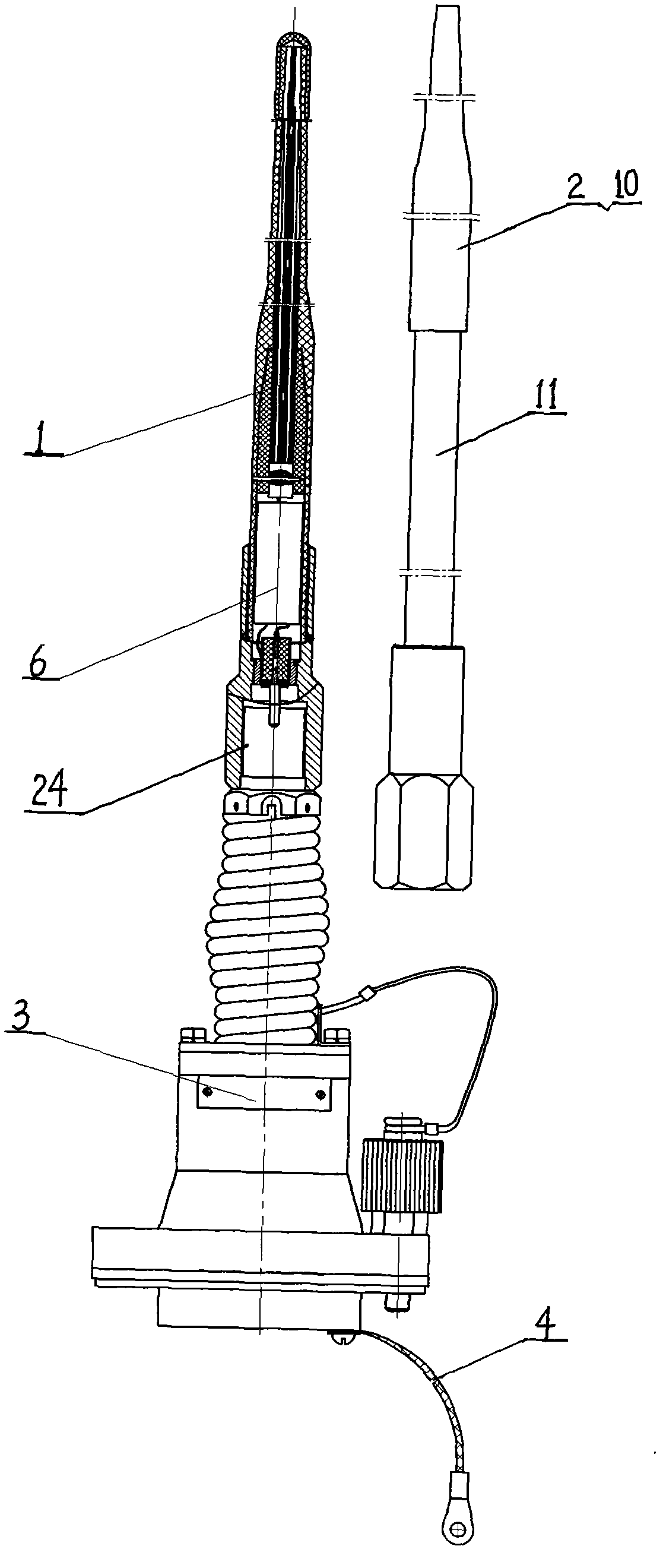 Vehicle-mounted ultrashort wave wide antenna