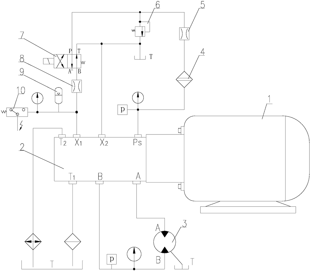 A Cableway Hydraulic Driving System Using Accumulator to Regulate Pressure