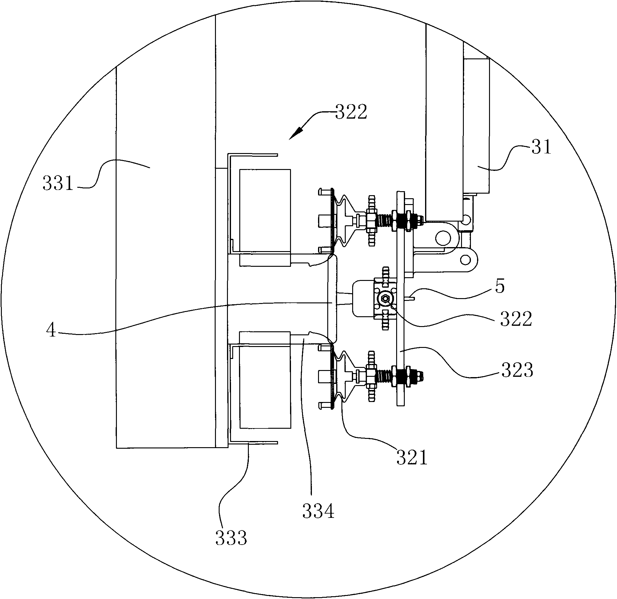 Method for shearing water gap and device for implementing method