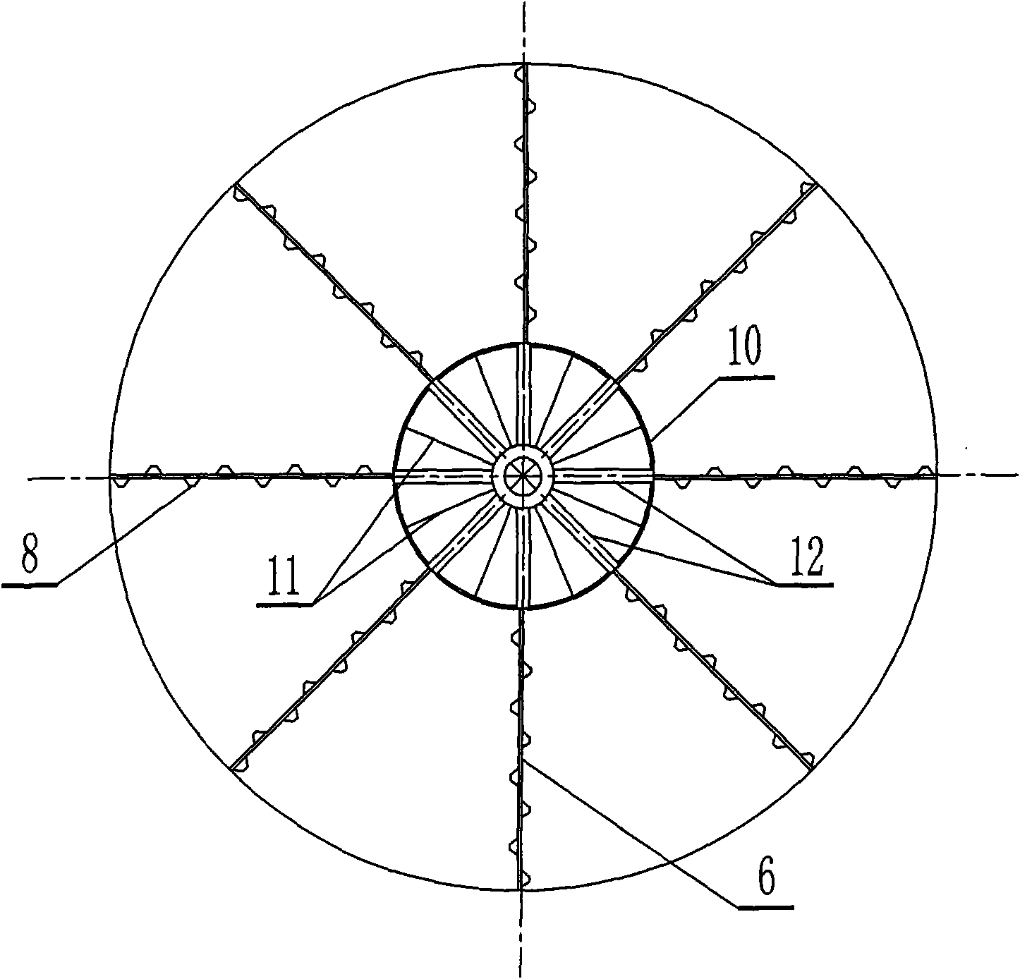 Inverted umbrella-shaped aeration machine