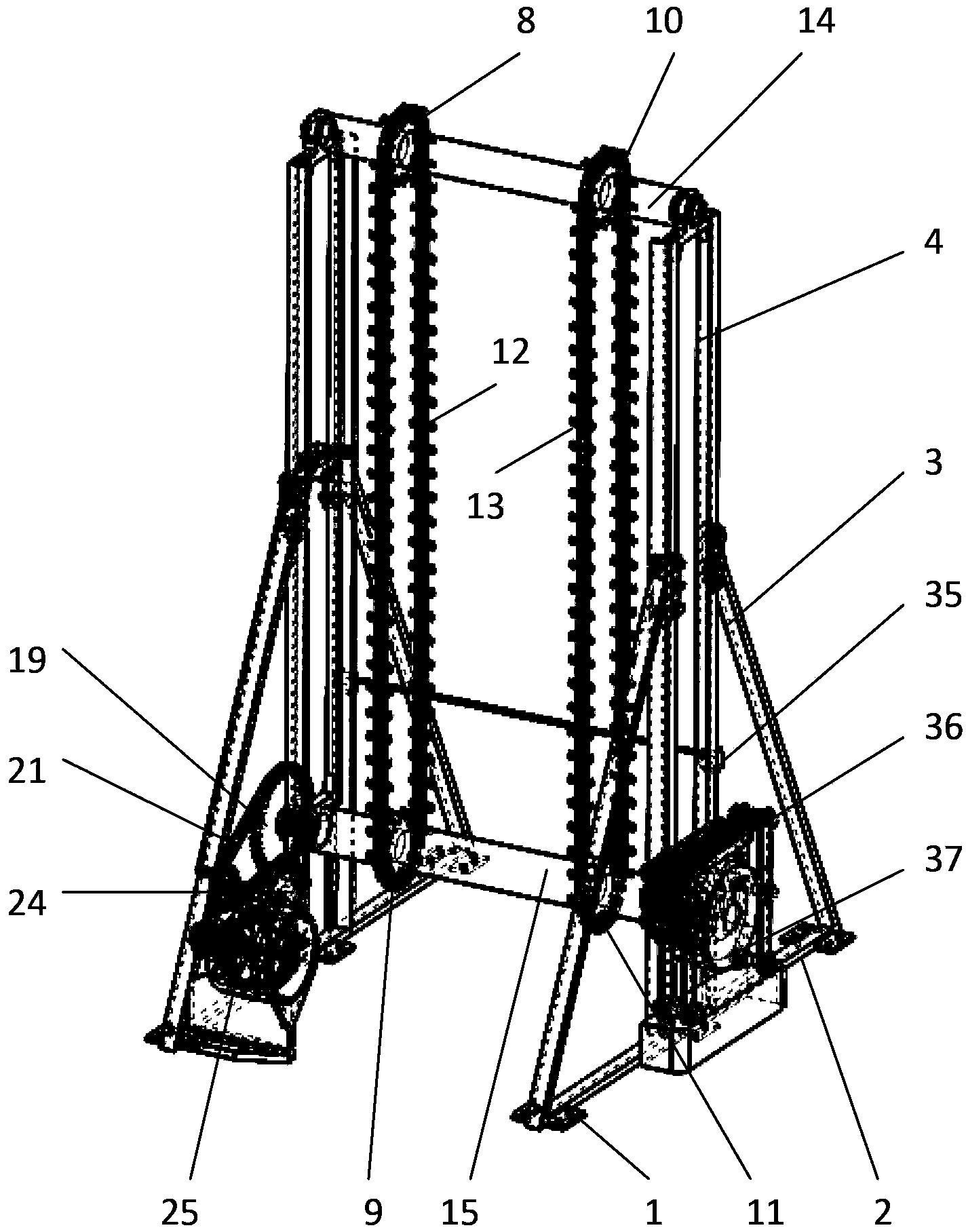 Weight-adaptive self-propelled rock climbing device