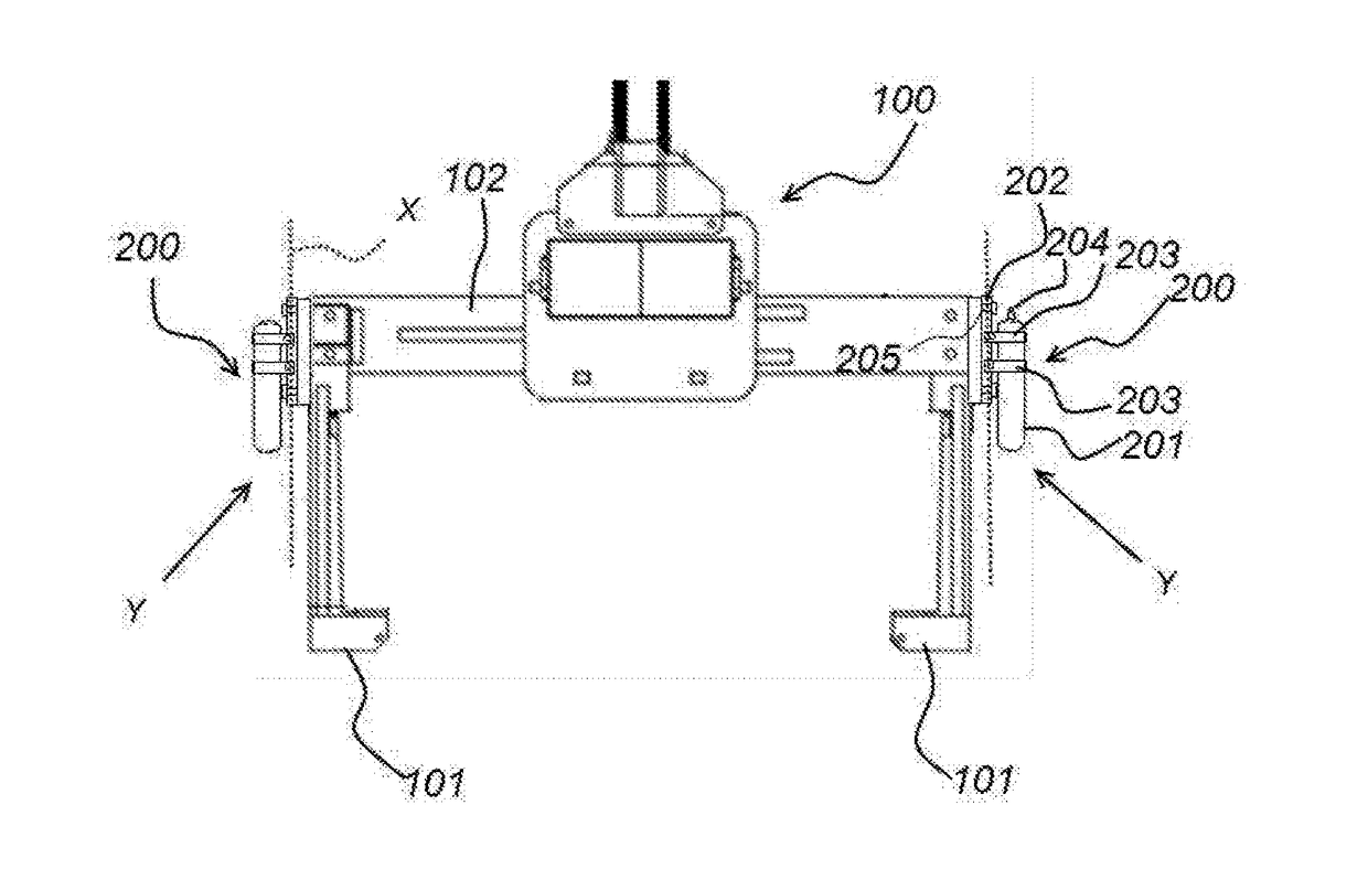 Crane attachment comprising a laser pointer