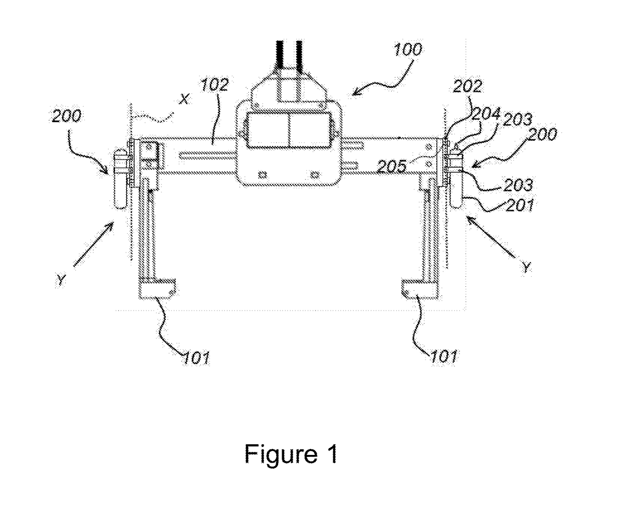 Crane attachment comprising a laser pointer