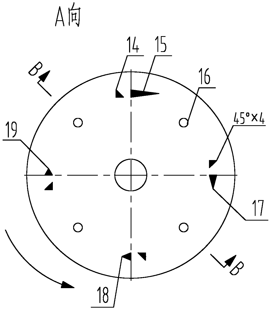 Rotation type cavitation erosion and erosive wear synergistic testing apparatus