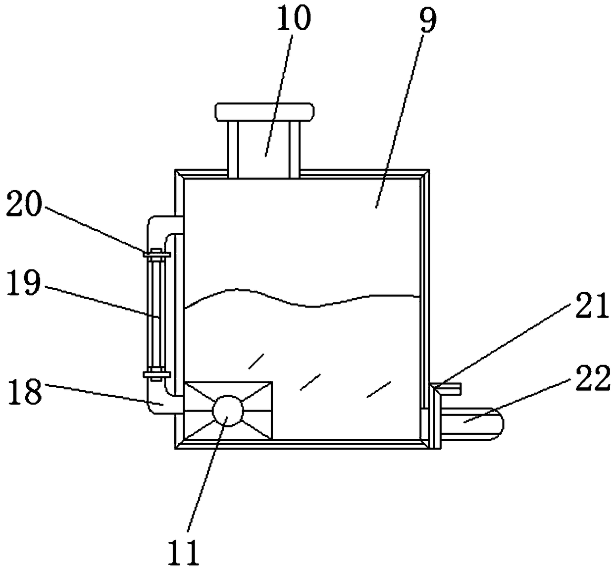 Device for purifying toxic gas in production of chemical products for chemical machinery