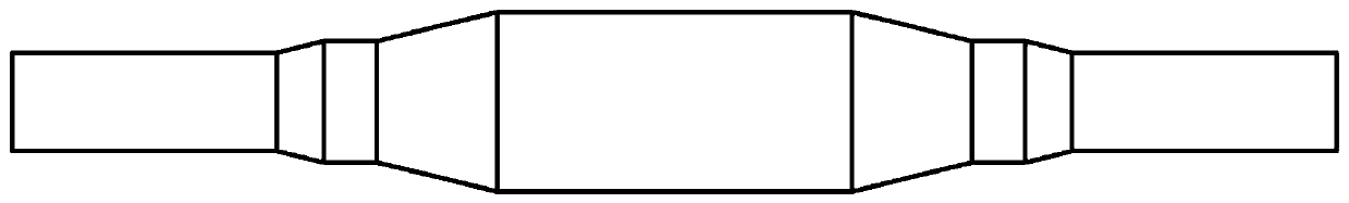 A processing method for producing multi-step cold-rolled work roll blanks by using a radial forging machine