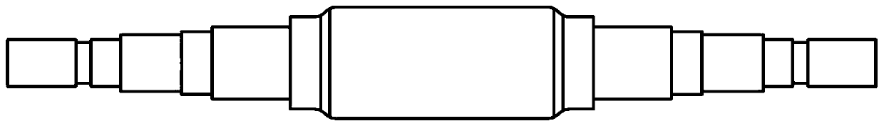 A processing method for producing multi-step cold-rolled work roll blanks by using a radial forging machine