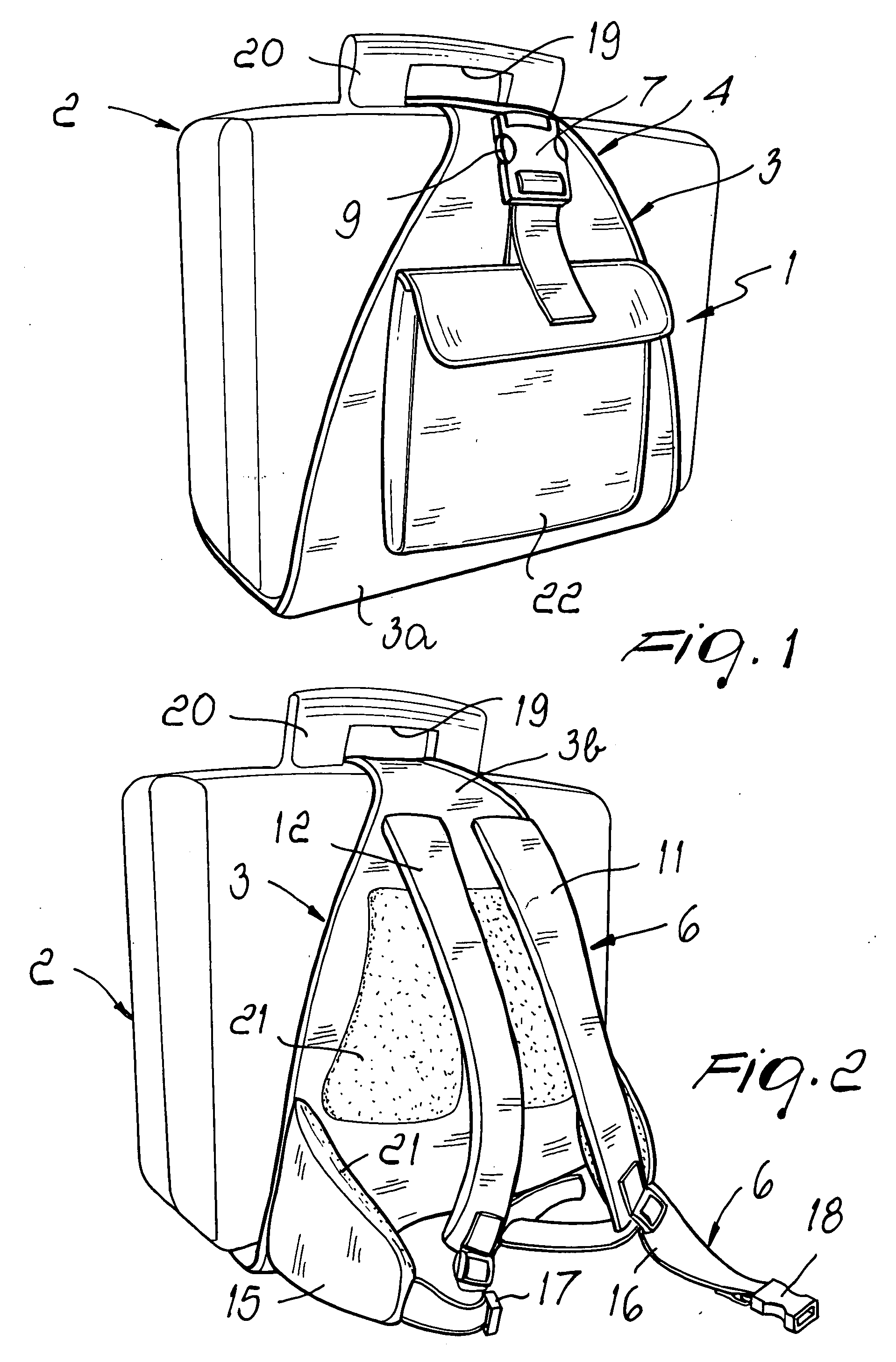 Support for easier carrying of suitcases, trunks and the like