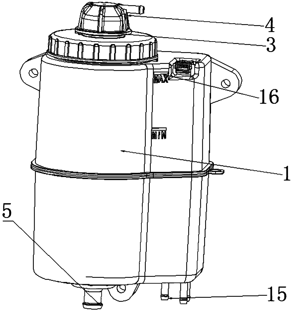 An expansion tank and a fuel cell thermal management system