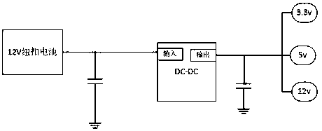 New-energy automobile power supply system with low-voltage batteries cancelled