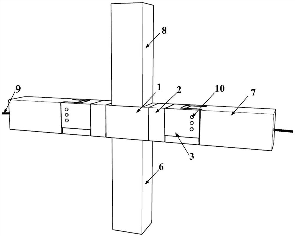 A prefabricated concrete structure beam-column connection node, connection method and repair method