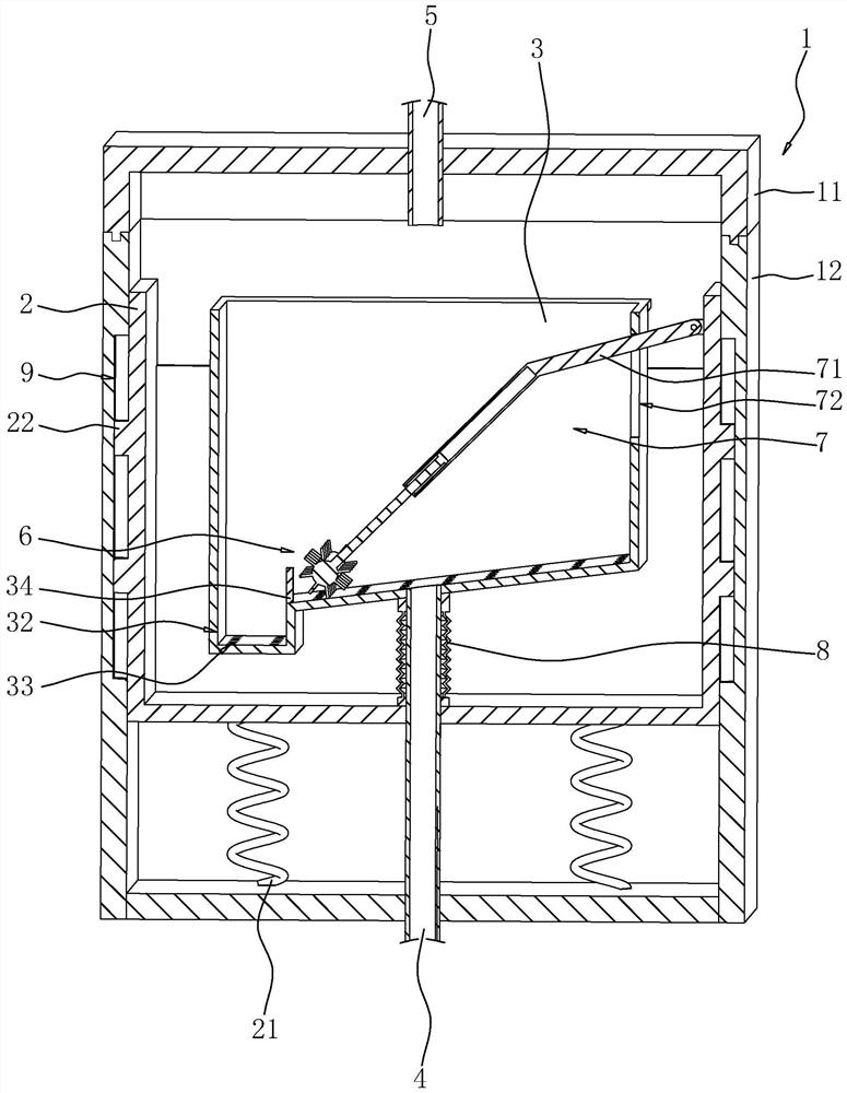 Rainwater discarding preliminary filtering device