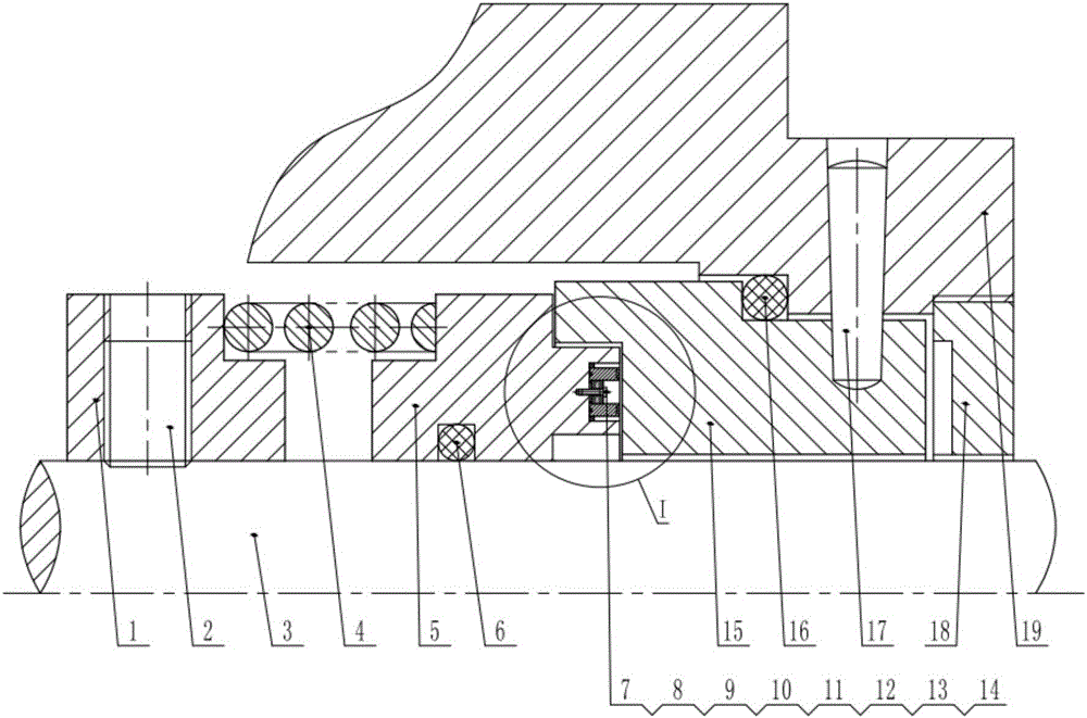 A magnetic liquid sealing device for sealing liquid