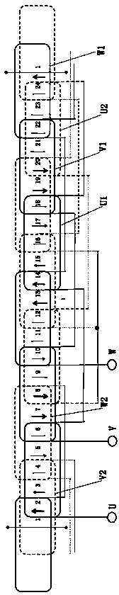 Method for winding coil of three-phase motor