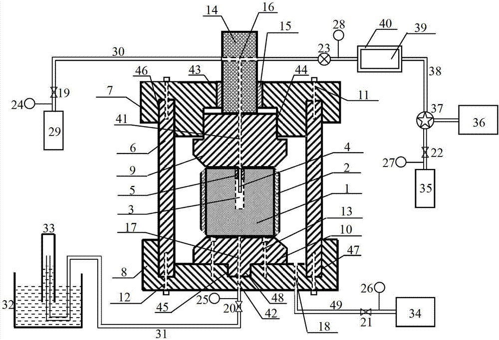 Low-permeability coal high-pressure gas cycle pulse fracturing anti-reflection experimental method