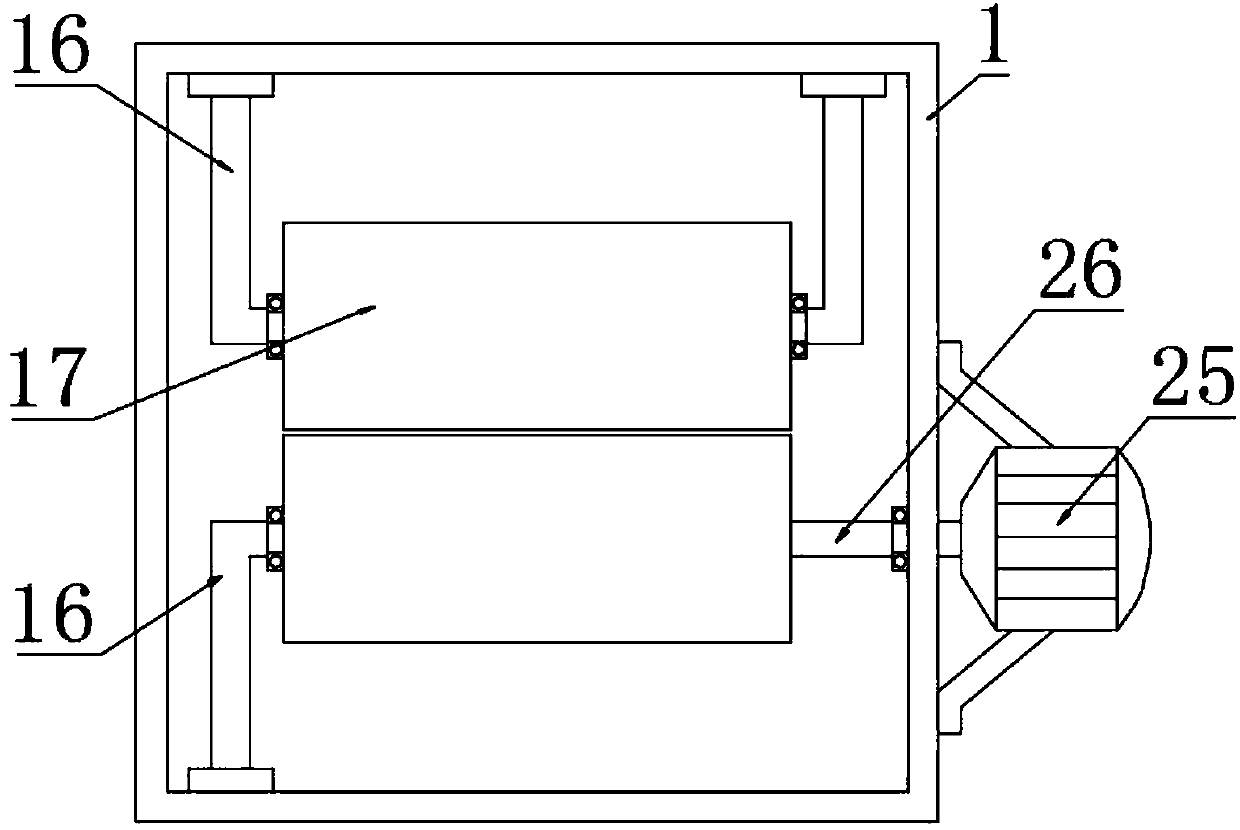 Agricultural fertilizer crushing and stirring device