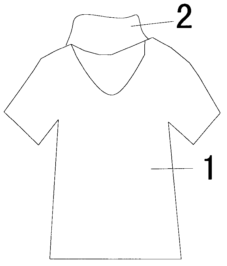 Short-sleeved clothes with good breathability and detachable collar