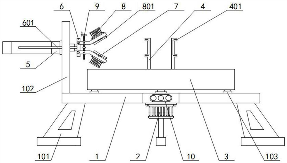 Gear ring end face chamfering device