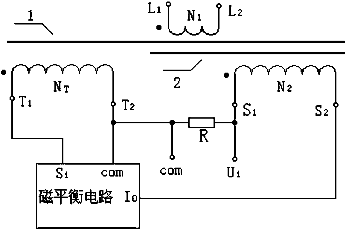 A wide-range zero-flux current proportional converter