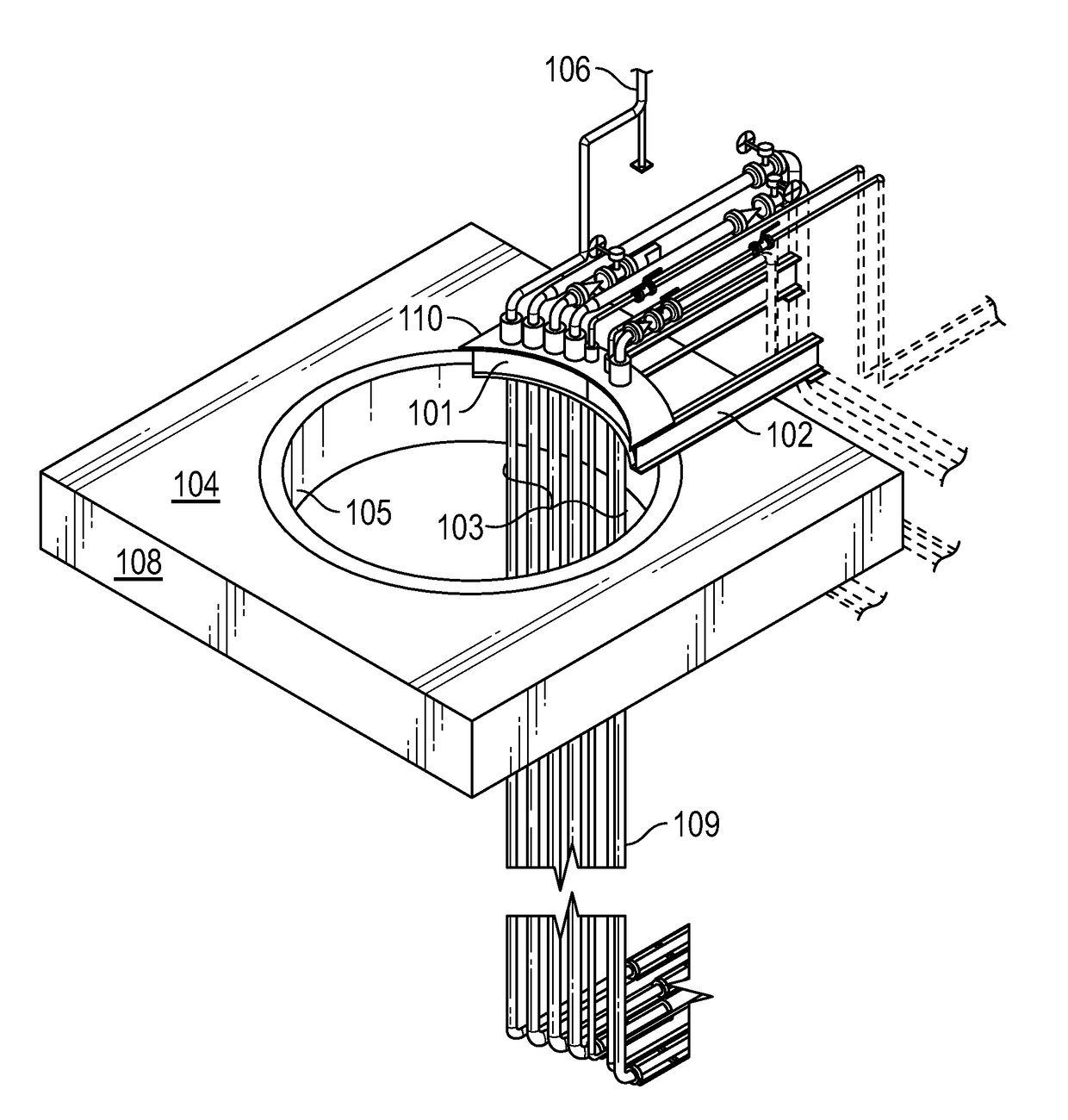 System and method for vertical piping suspension