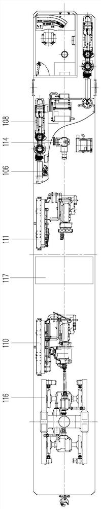 Railway tunnel sludge clearing vehicle