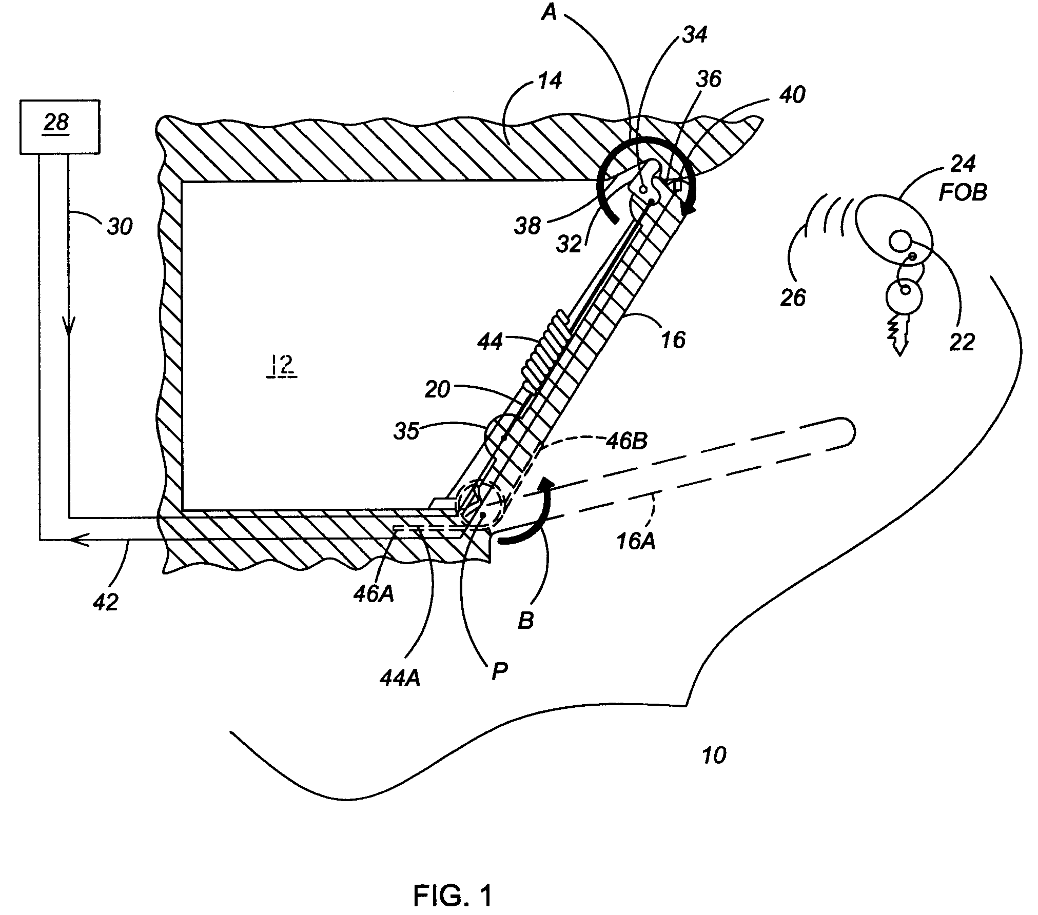 Compartment access system with active material component and method for controlling access to an interior compartment