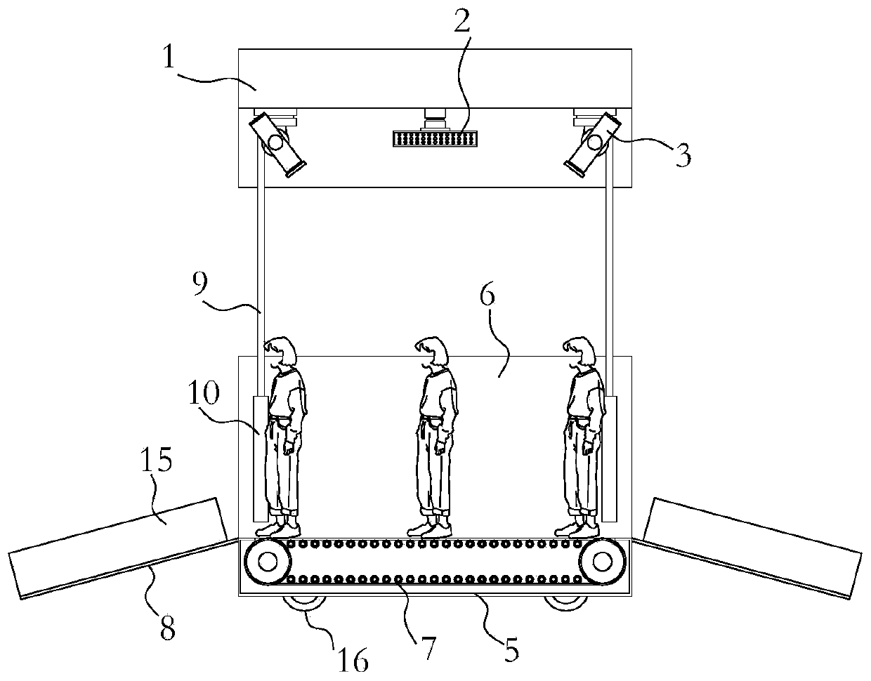 New crown detection system suitable for large-pedestrian-flow place