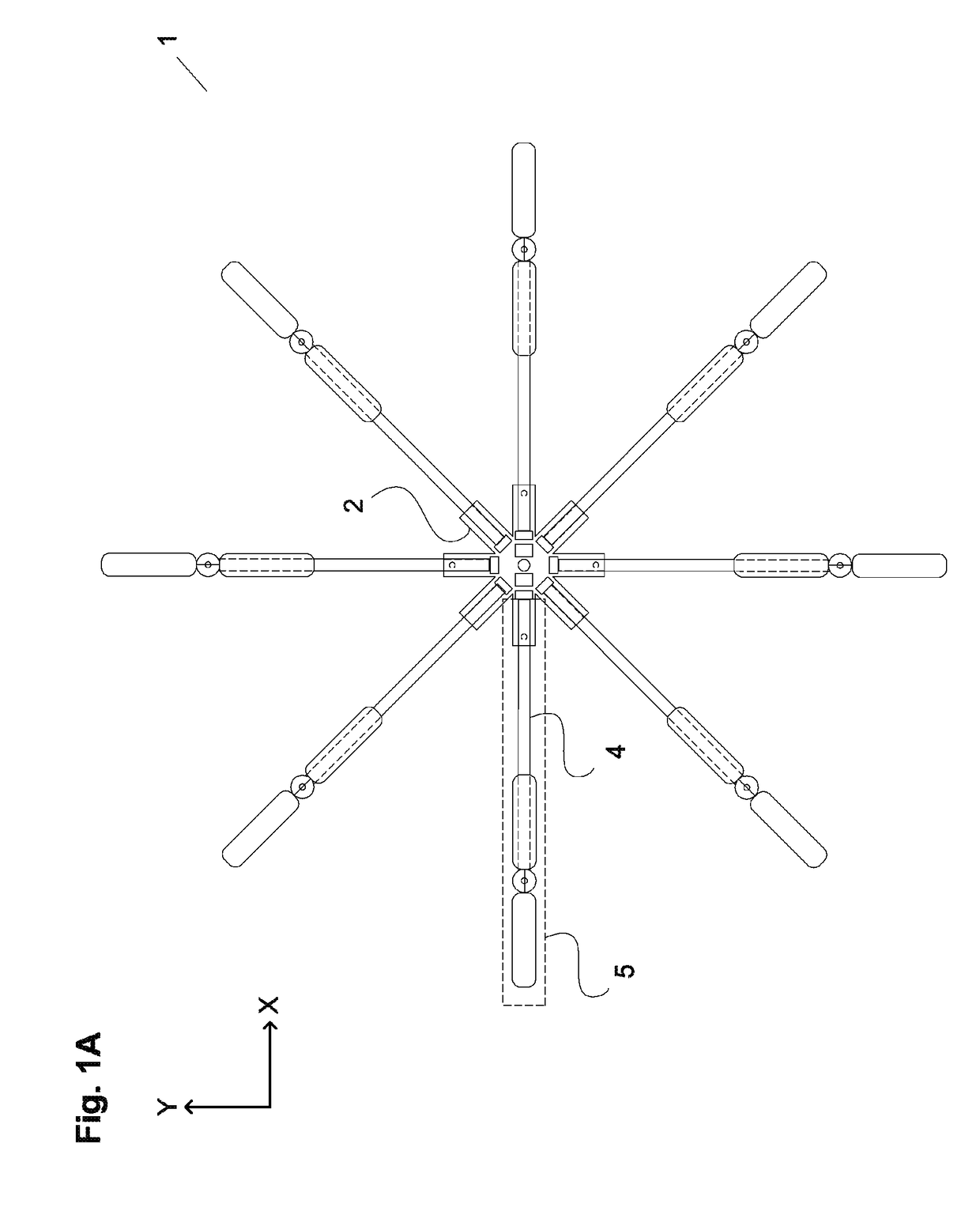 Multirotor drone with variable center of lift