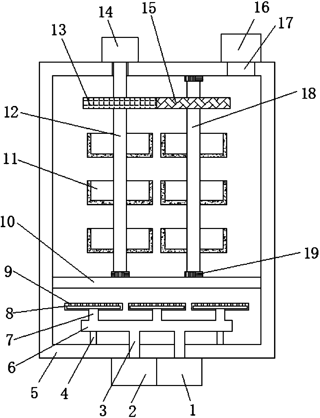 Mechanical accessory drying device for machine tool machining