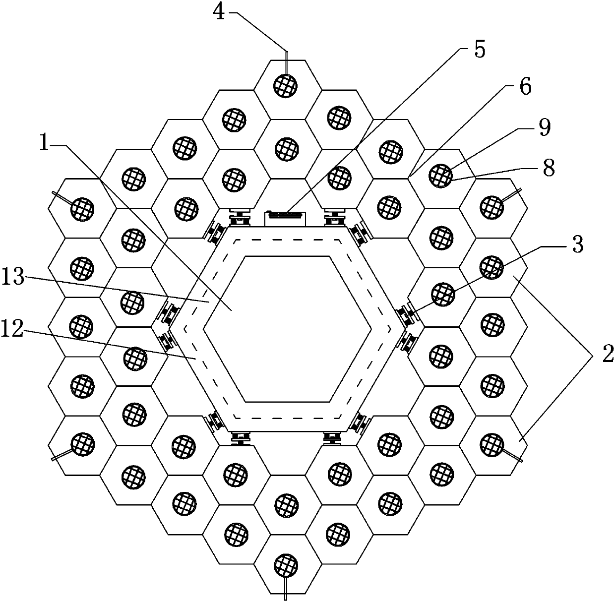 Ecological landscape floating island capable of planting trees, and using method thereof