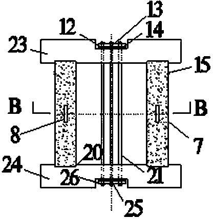 Creep test device for concrete filled steel tubes considering the initial stress of steel tubes