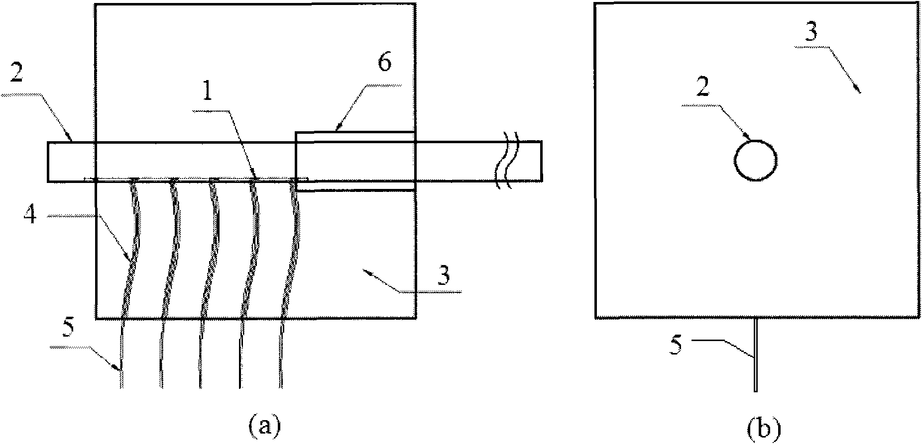 Test method for measuring bond stress between reinforcing steel bars and concrete