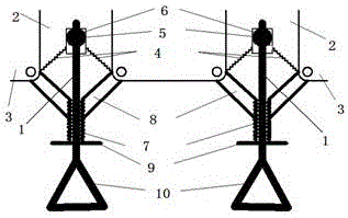 Device for driving ropes in tall building circulating escape device